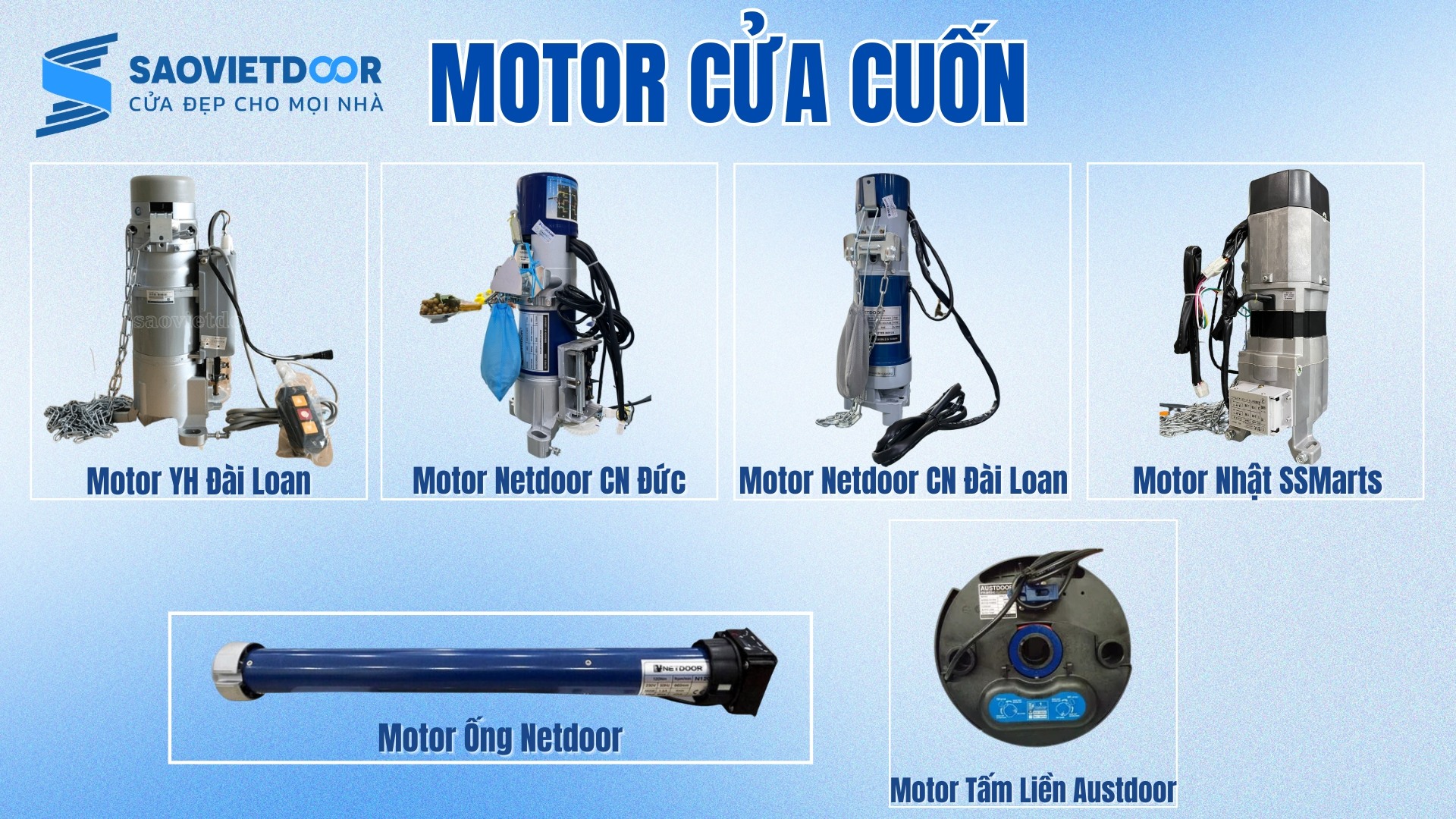 Các loại motor cửa cuốn tại Saovietdoor