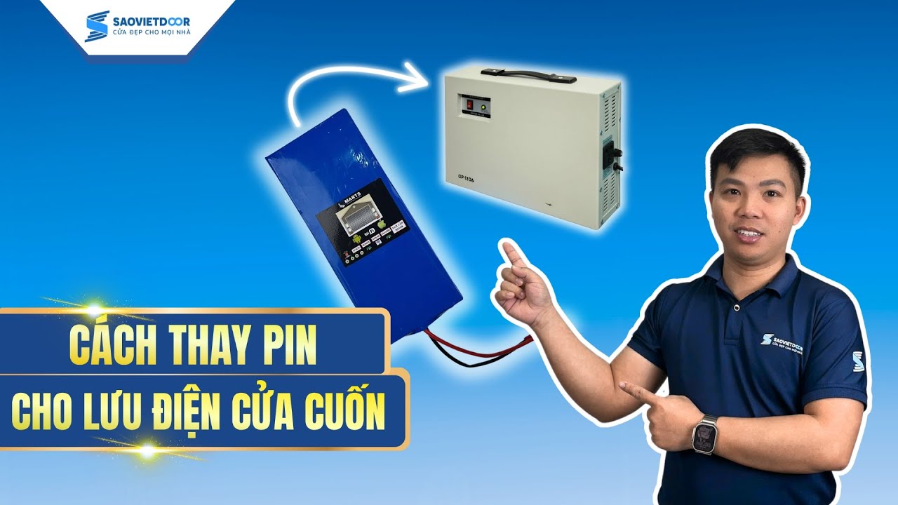 Hướng dẫn thay pin lưu điện cửa cuốn tại nhà